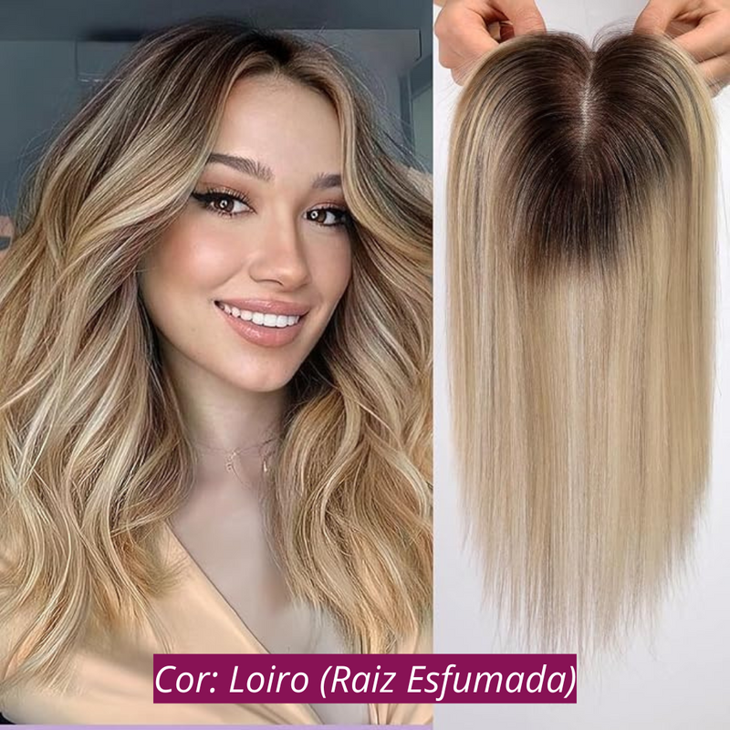 Topo de Cabeça - Fibra Orgânica (Para Alopecia, Falhas, Cabelos Ralos e com Queda)